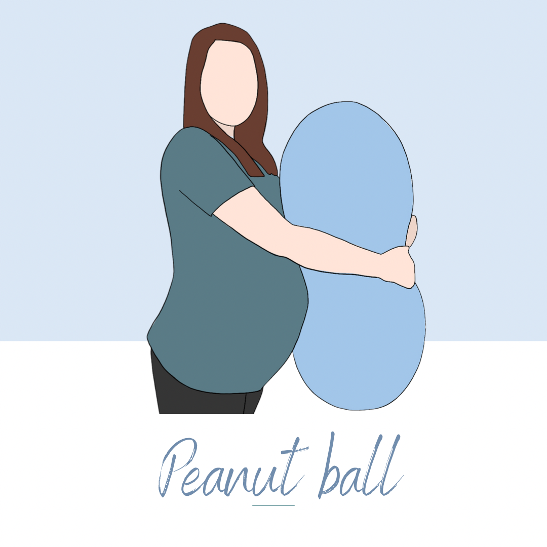 Peanut ball under förlossning