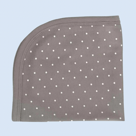 Blanket gray dotty (GOTS)